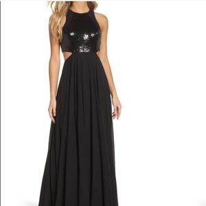 Lulu's Nothin But Love shimmering maxi dress